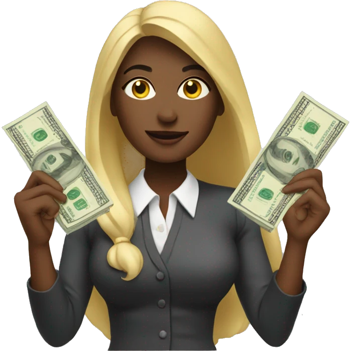 Woman with a lot of money  emoji