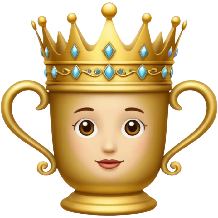 only the cup with a crown, no woman emoji