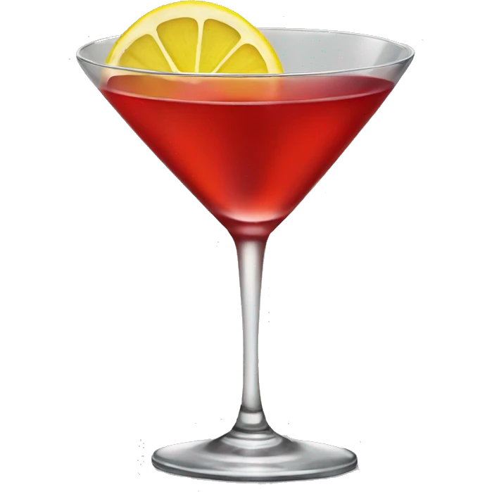 Red martini with lemon emoji