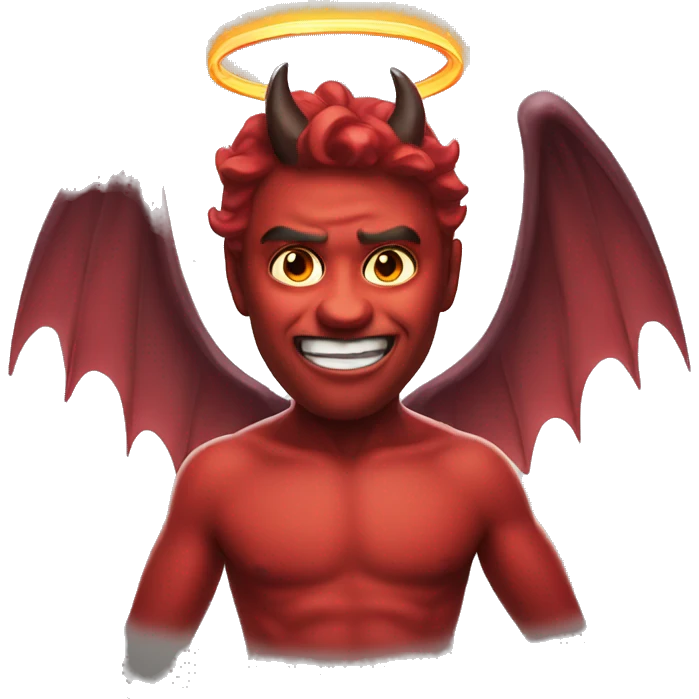 devil with angel halo emoji