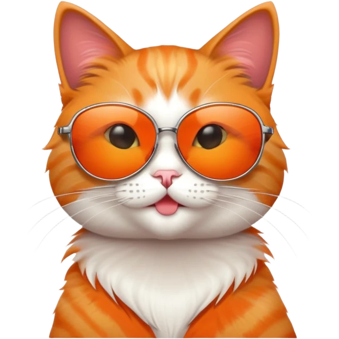 cat wearing sunglasses playful expression emoji