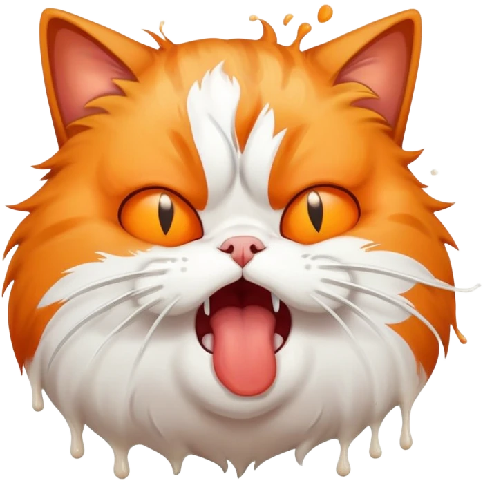 cat puking emoji