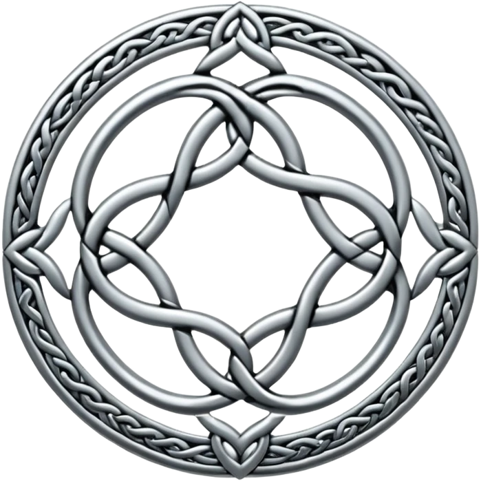 Silver Celtic circles emoji