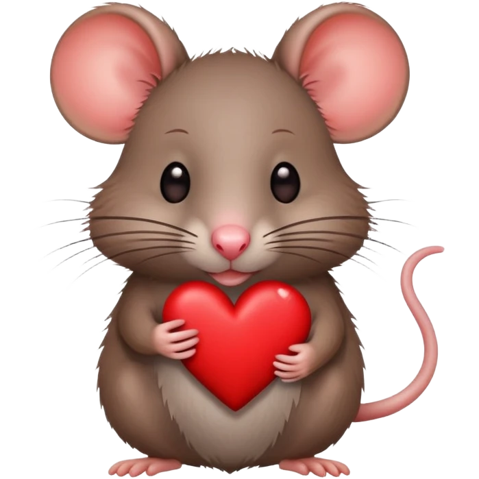 Rat with a heart emoji
