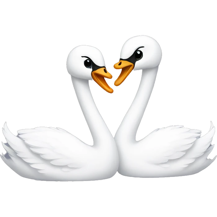 Swan couple emoji