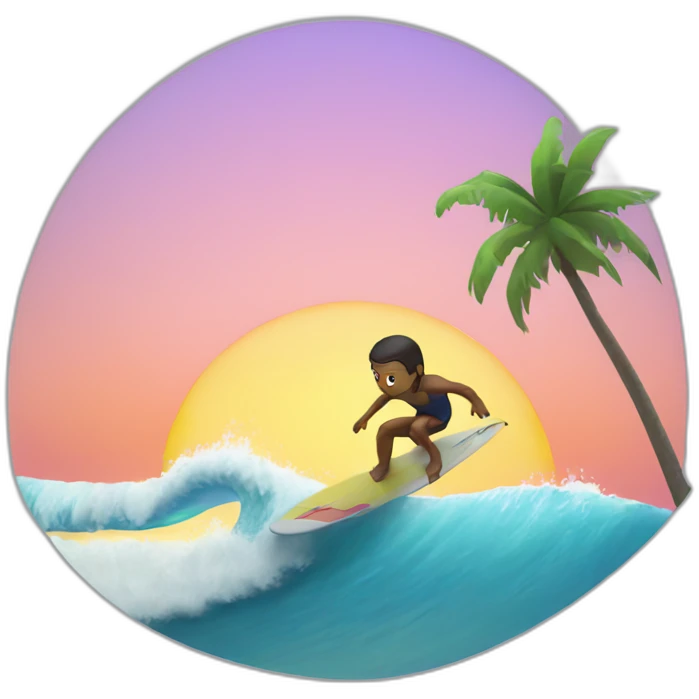 sunrise surfing emoji
