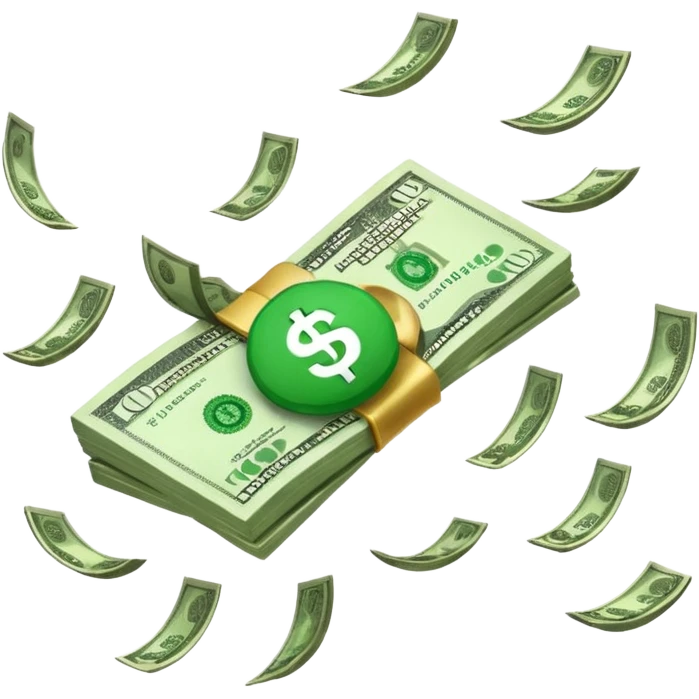 money falling emoji