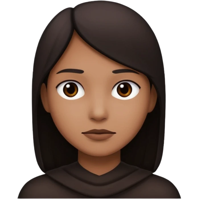 Not identify face with dark look or evil smile emoji