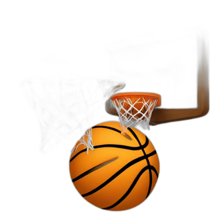 ballon de basket sur une pommen emoji