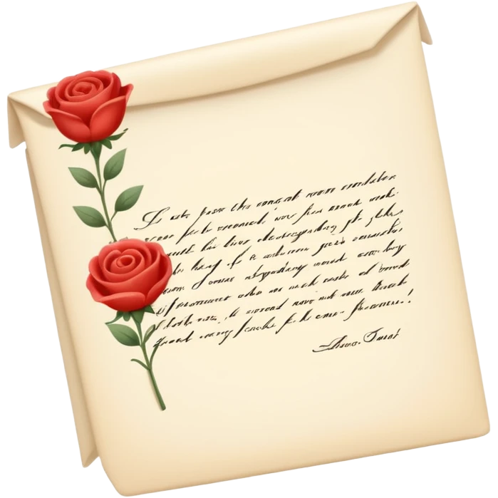 Light cream color romantic letter emoji