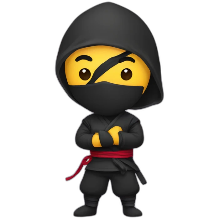 Ninja sending heart emoji