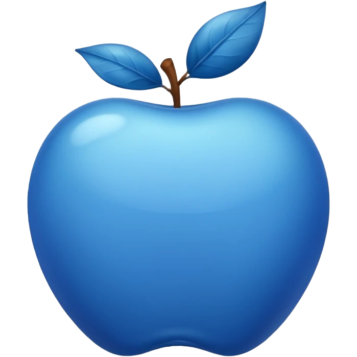 blue apple emoji