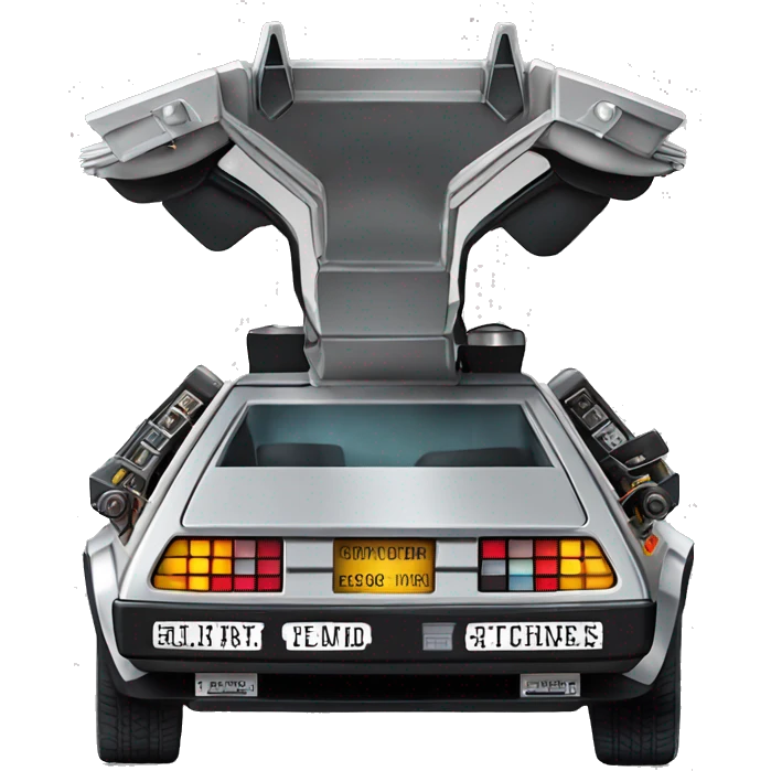 DeLorean Time Machine back to the future emoji