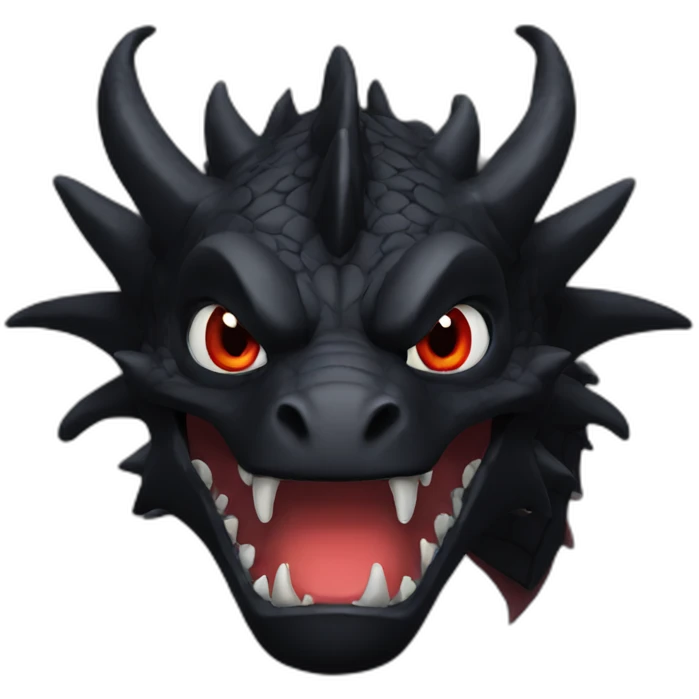 Red eyes black dragon emoji
