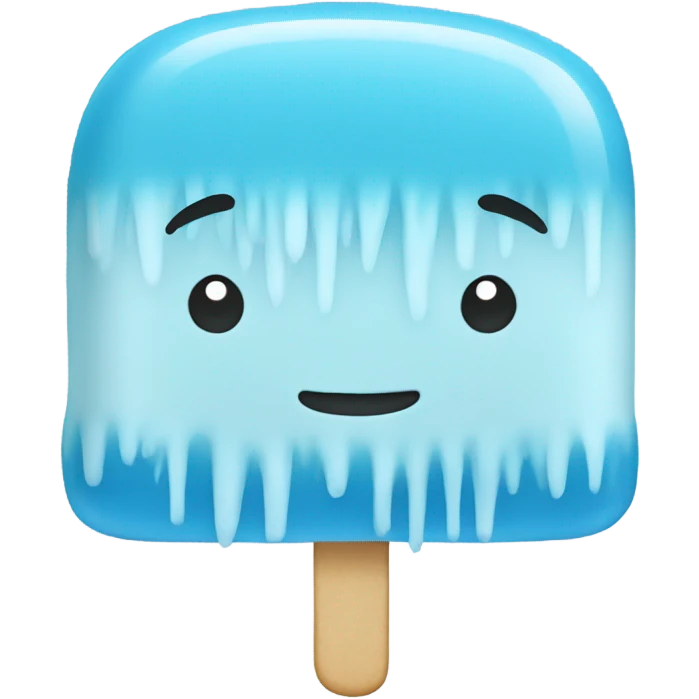 Ice pop blue emoji