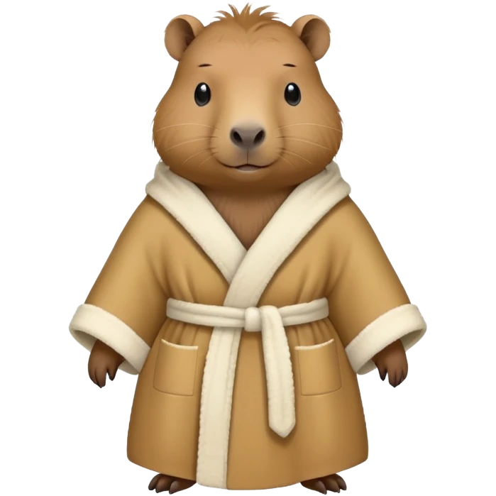Capybara with a robe emoji