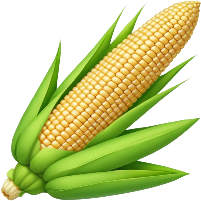 green closed corn cob  emoji