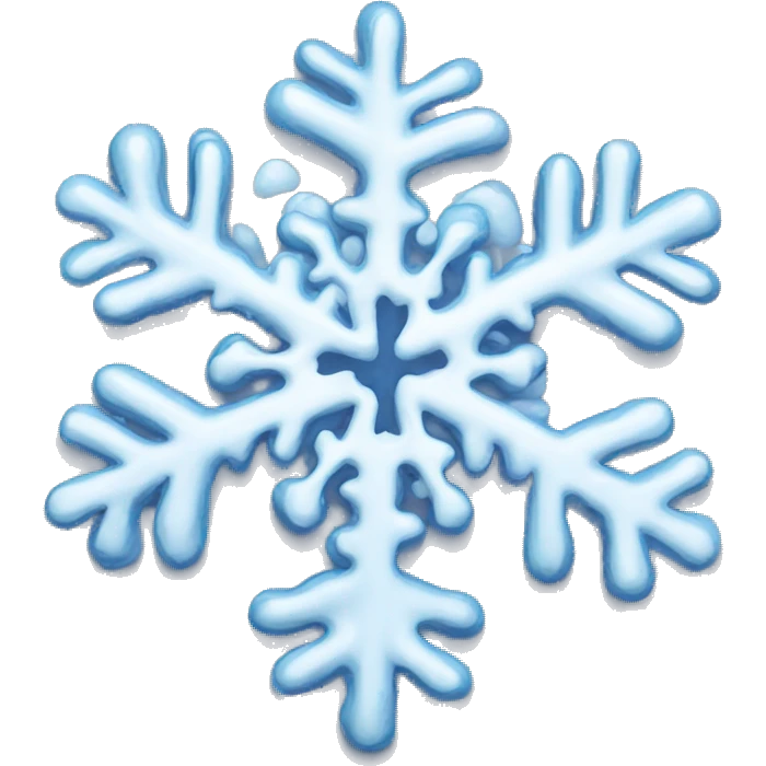 Melting snowflake emoji