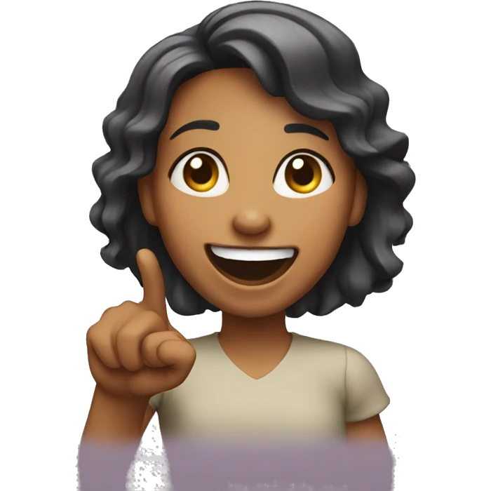 Laughing and pointing girl emoji