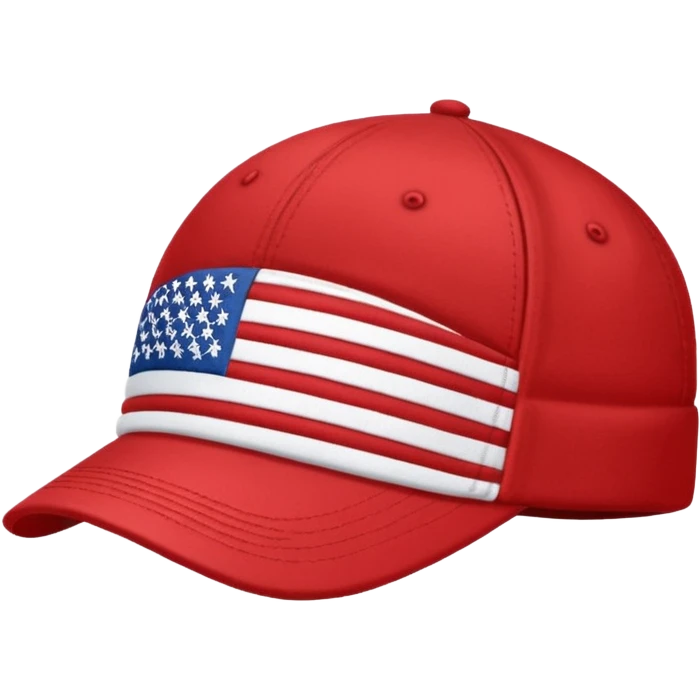 red cap the US Flag on it. Format emoji emoji