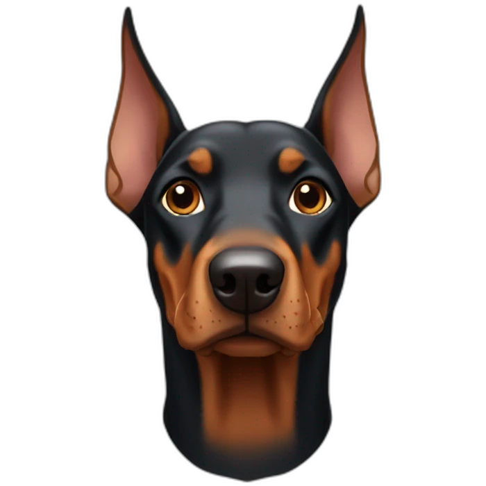 Doberman ears down emoji