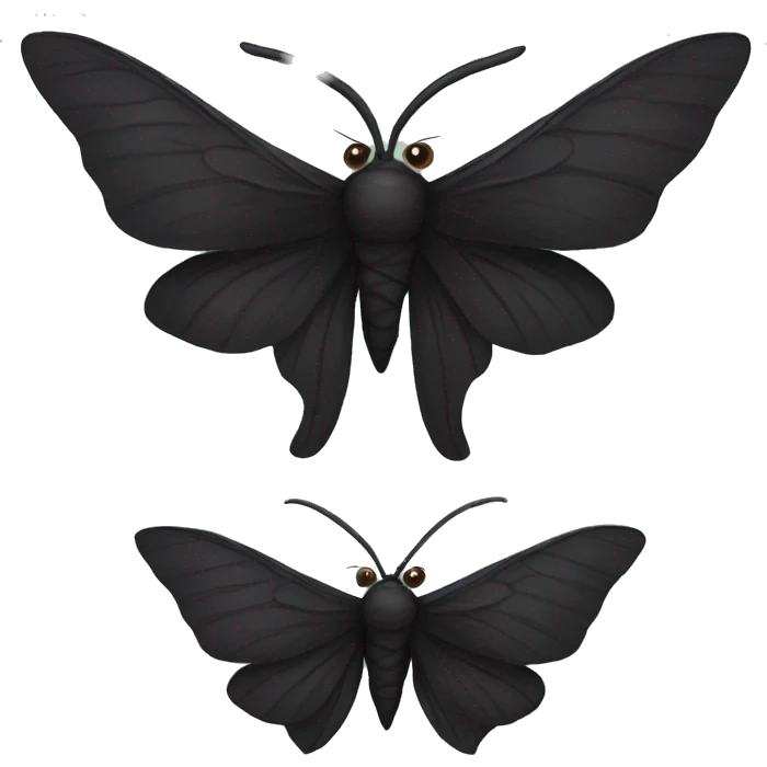 black moth emoji