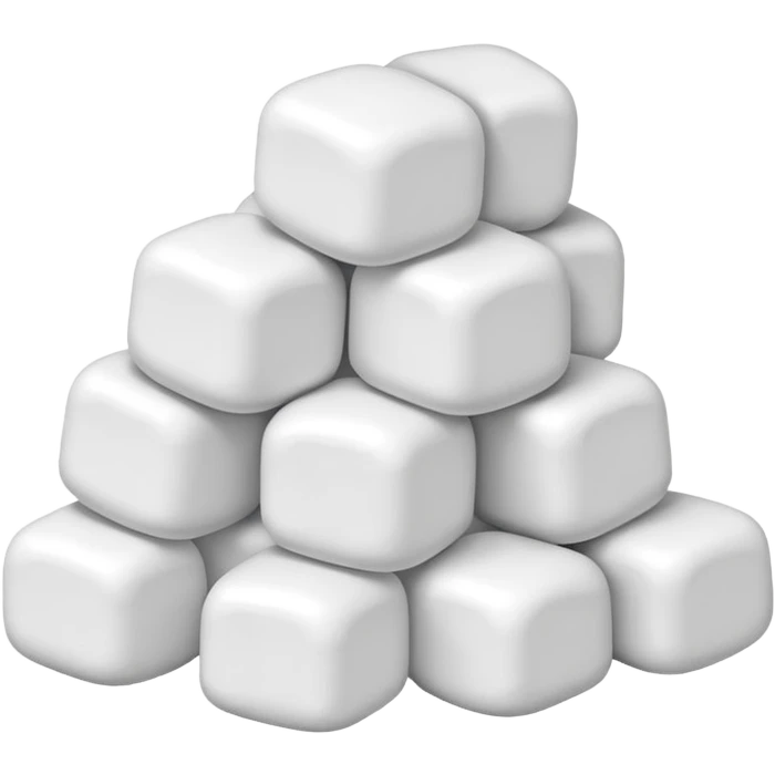 a small pile of marshmallows, simple, clear emoji