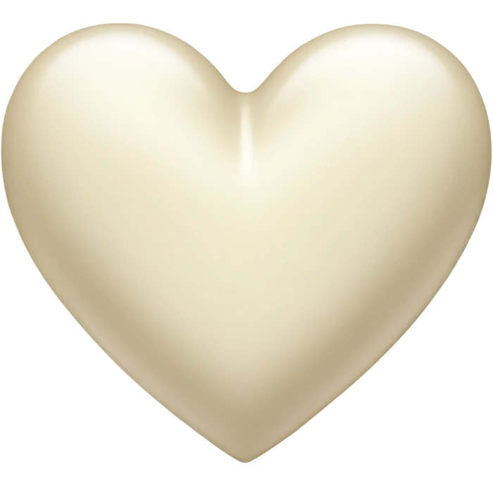 Ivory heart emoji