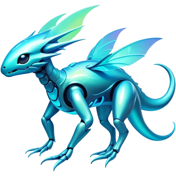 Futuristic complex iridescent aesthetic-scenery-Fakémon-creature emoji