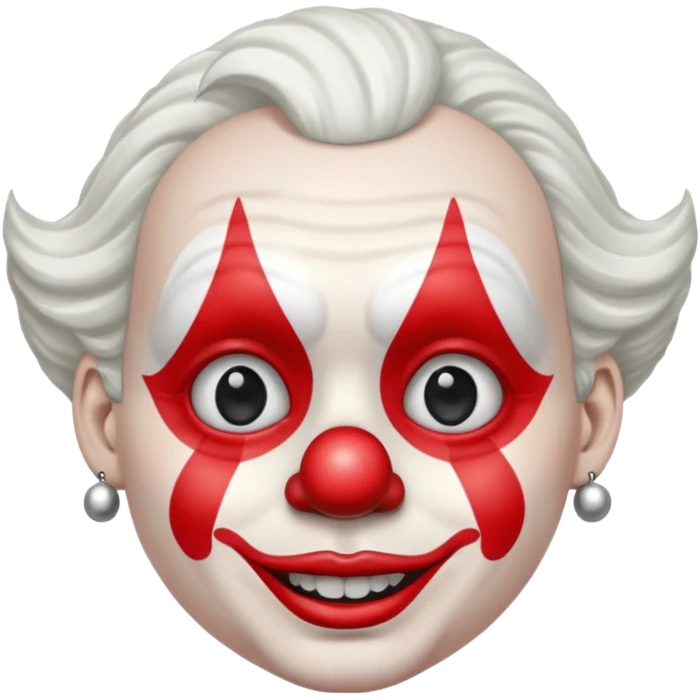 silver wearring clown emoji