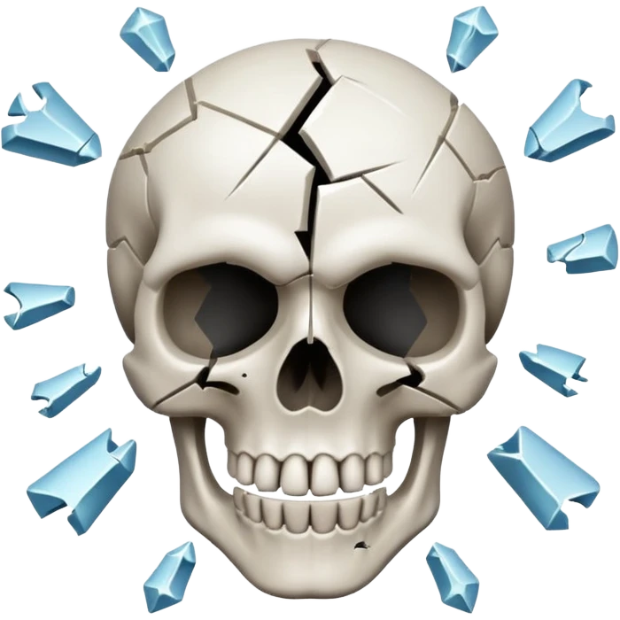 Skull with head explode emoji