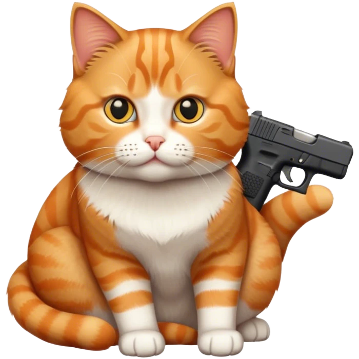 cat with a glock 19 emoji