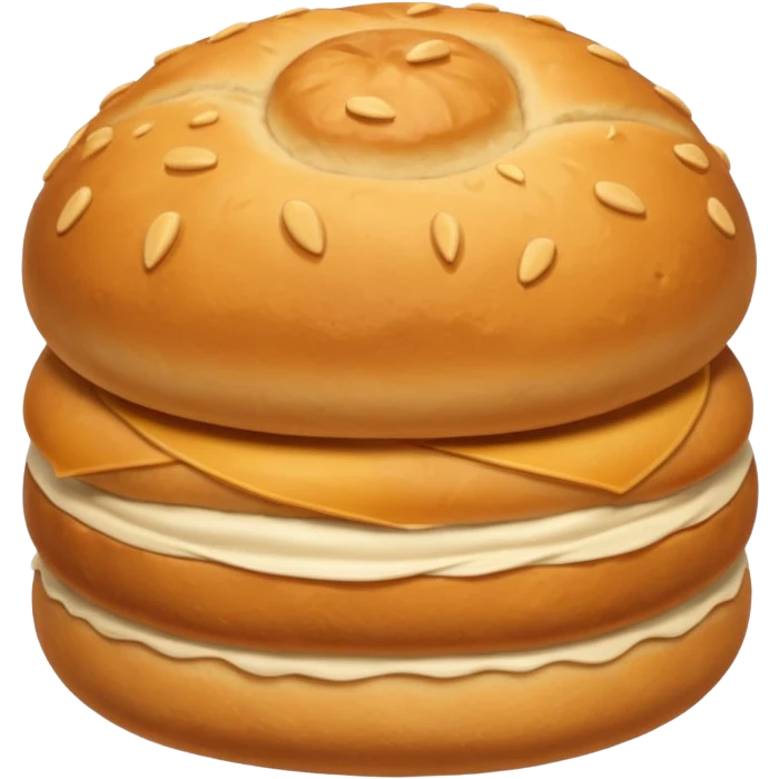 soft round bun with a biscuit-textured top emoji