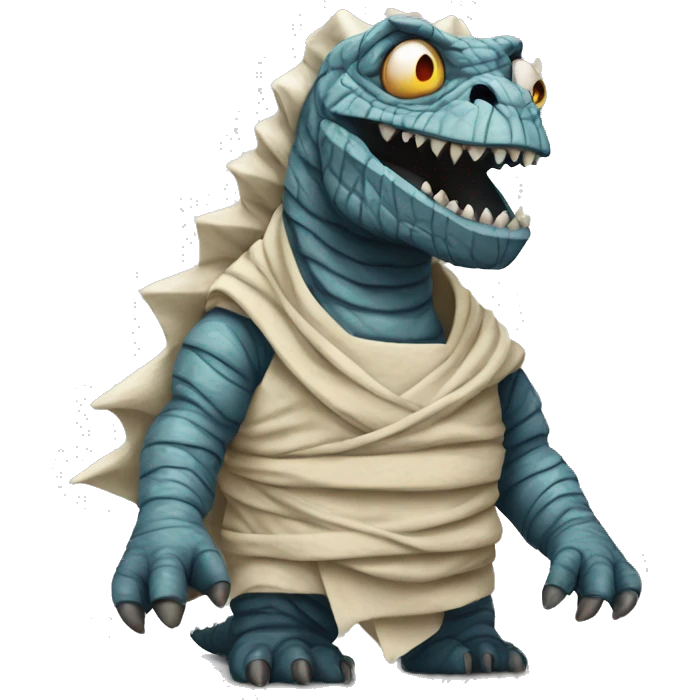 Godzilla dressed as a mummy  emoji