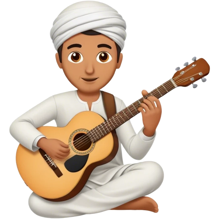 Arabic man playing a guitar  emoji