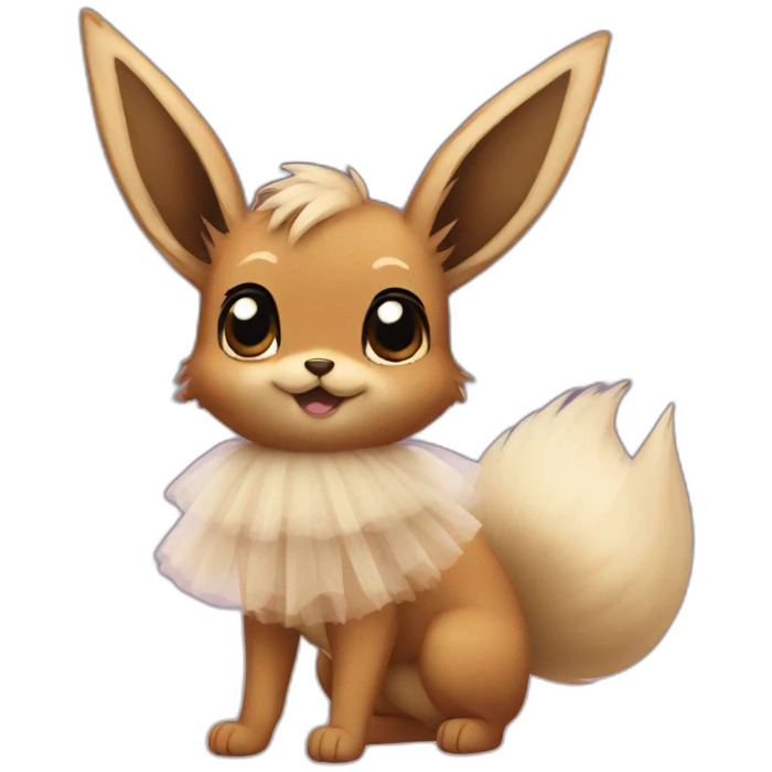 eevee in a tulle skirt emoji