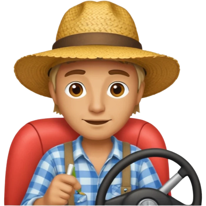 GRANJERO MANEJANDO AUTO emoji