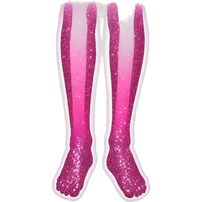 Pink ombre leg XRAY with glitter  emoji