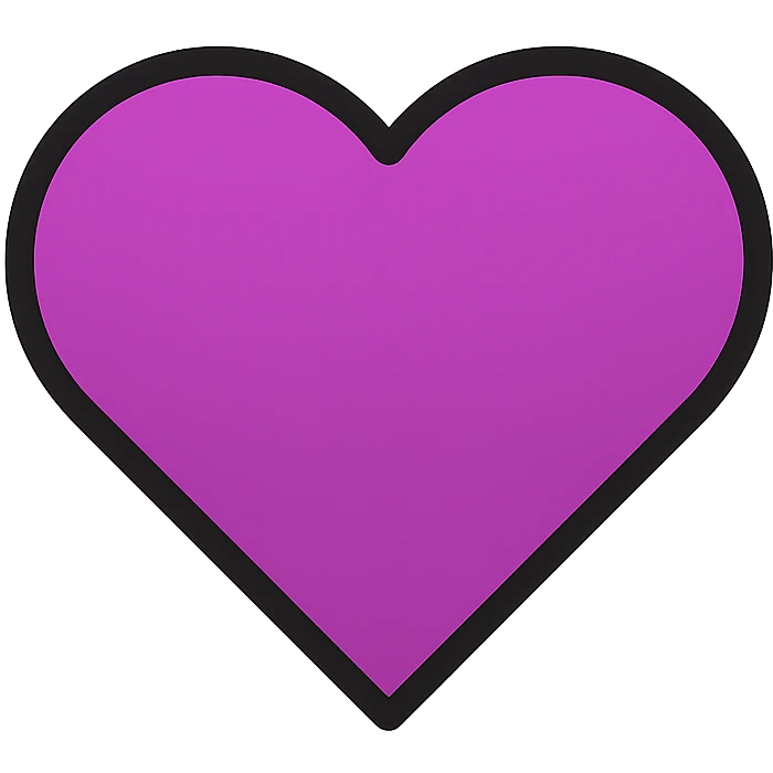purple heart icon, modern icon style, clean lines, no text emoji