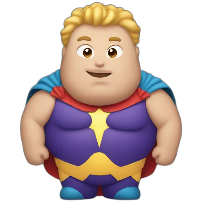Fat super hero emoji