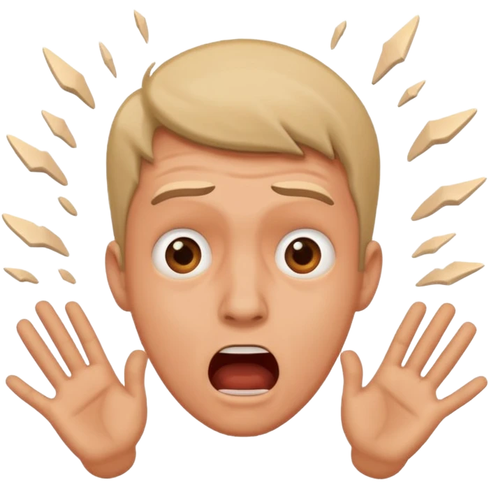 A man falling emoji
