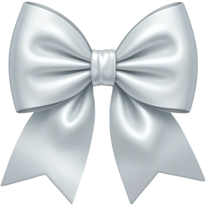 white satin bow emoji