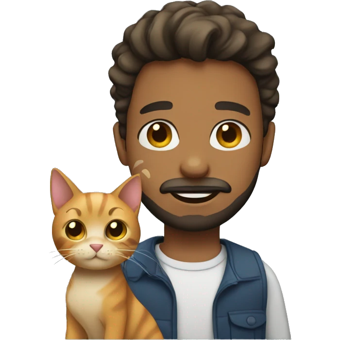 boy with cat and beard emoji