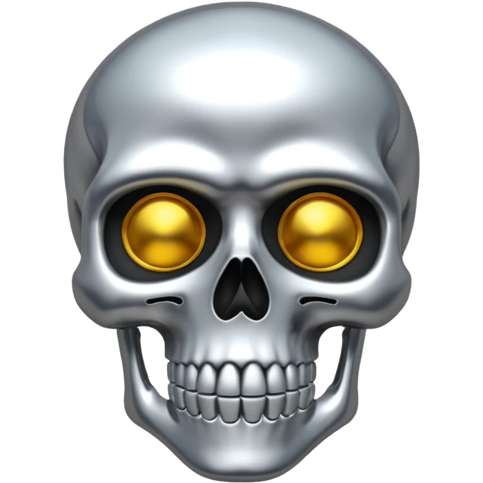 Skeleton made out of chrome ￼ emoji