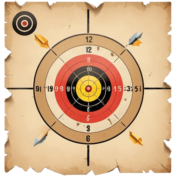 Used paper shooting target emoji