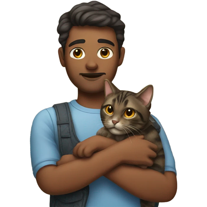 brindle cat man  emoji