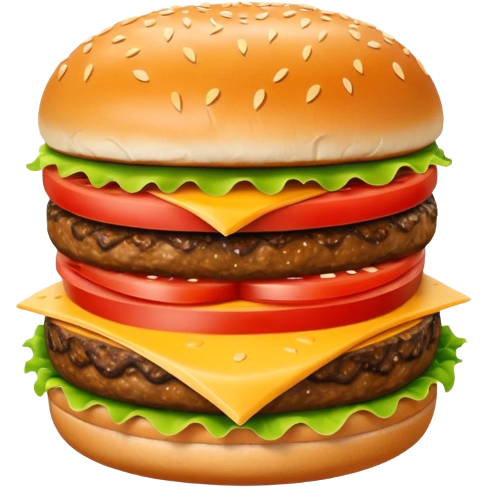 hamburguesa contenta con ojos emoji