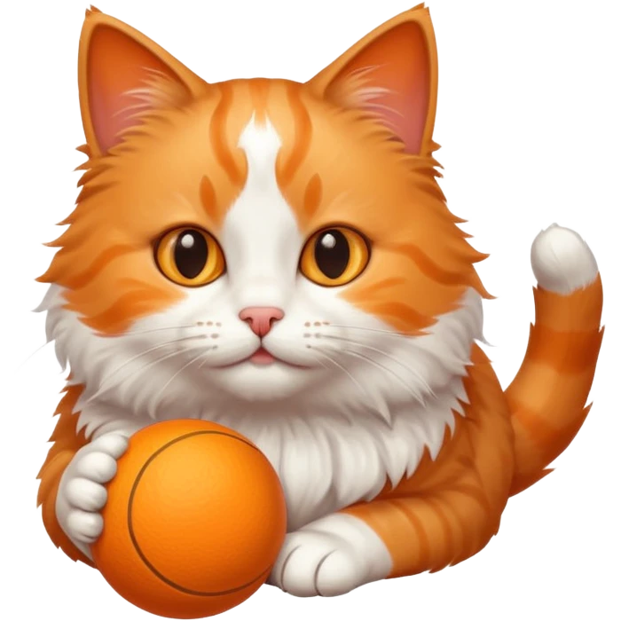 Cat Playing with ball emoji