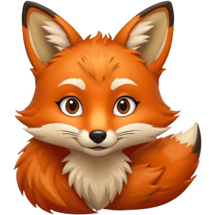 fox wearing makeup emoji
