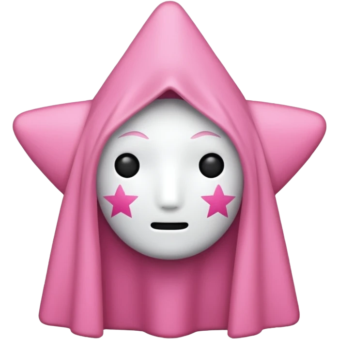 Pink star no face emoji